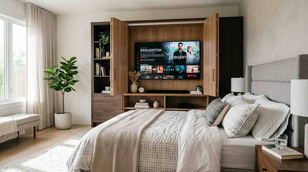 5 Ide Posisi TV di Kamar agar Nyaman Ditonton dari Tempat Tidur