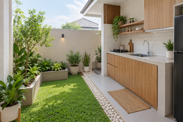 Taman mini dekat dapur