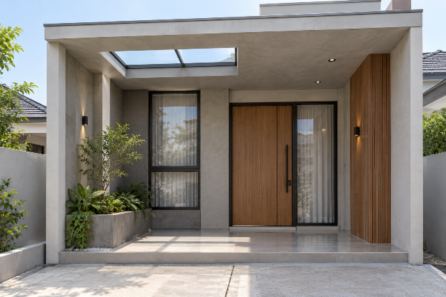 Teras tanpa pagar dengan desain skylight (1)