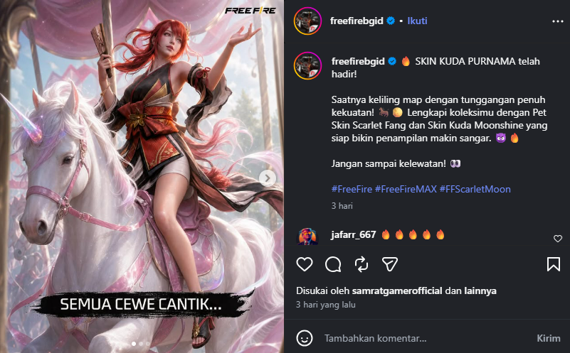 Kode Redeem FF September 2026 dan Cara Klaim Hadiah Event Scarlet Moon