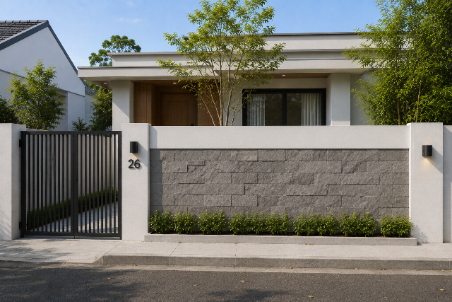6 Inspirasi Pagar Hebel Unik dari Bata Ringan, Bikin Rumah Makin Estetik
