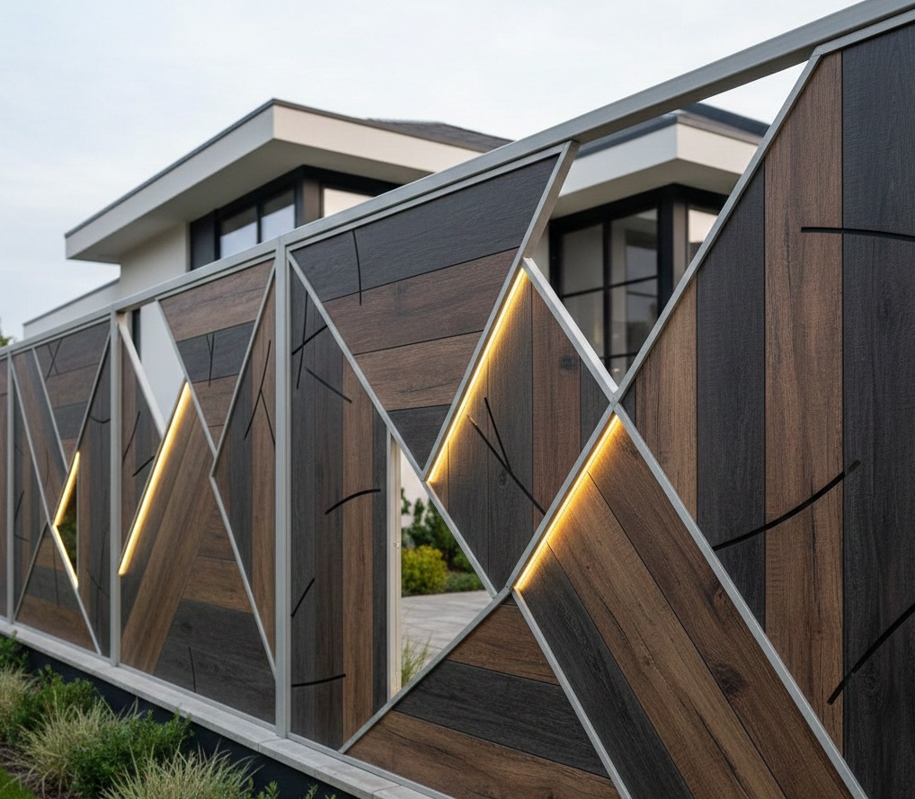 Inspirasi Pagar Lisplang Baja Ringan Motif Kayu untuk Rumah