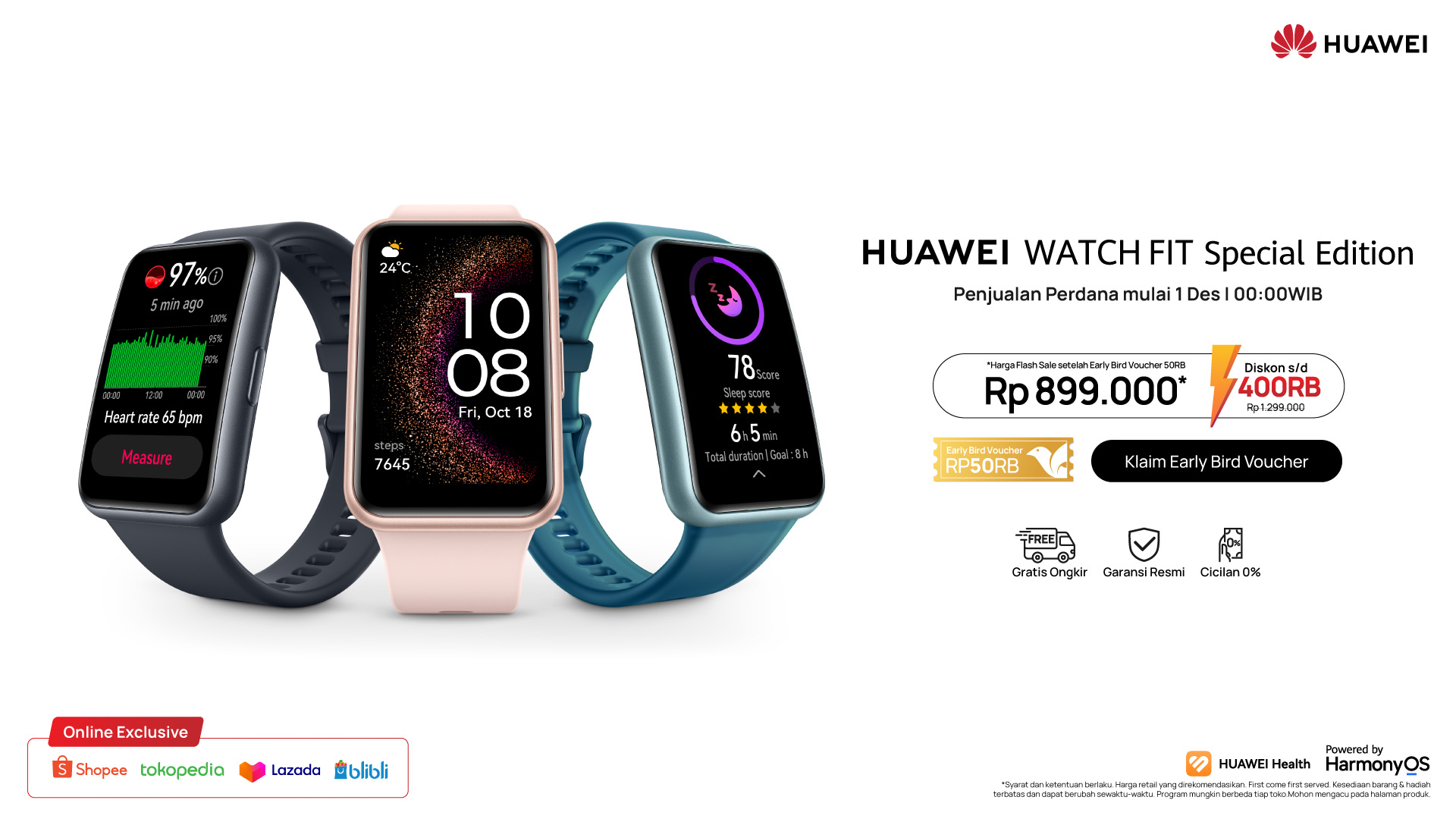 Huawei Watch Fit SE Bisa Monitoring Kesehatan Mental dan Fisik