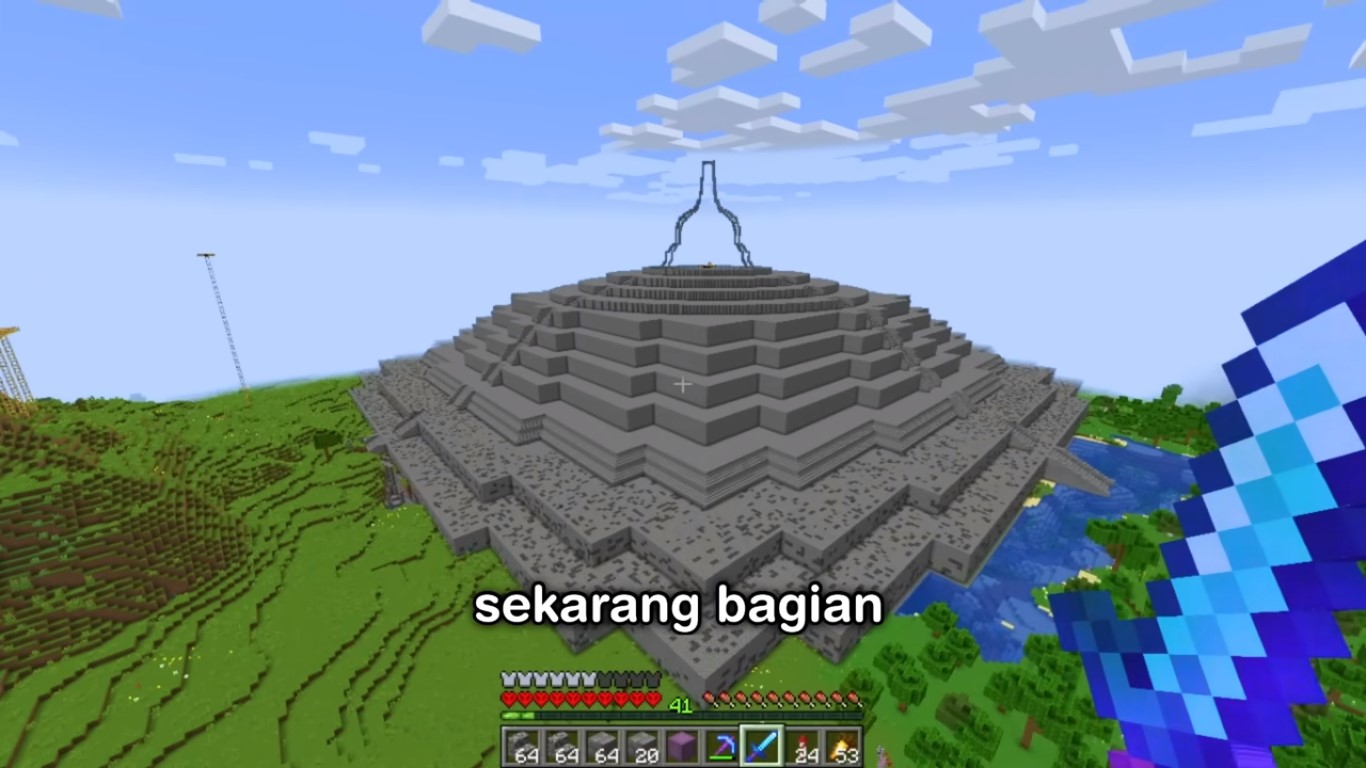 Terniat! YouTuber Ini Bikin Candi Borobudur di Minecraft Habiskan Waktu 100 Jam