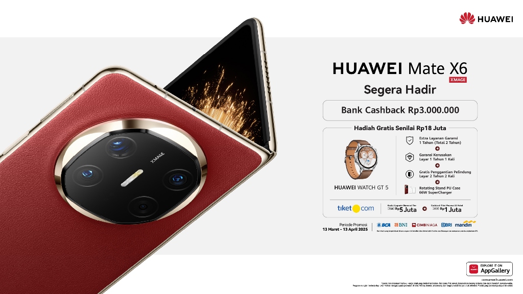 HUAWEI Mate X6 Ramping dan Tangguh Hadir dengan Arsitektur Unik, Solusi Problem Ponsel Lipat