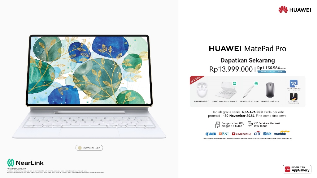 HUAWEI MatePad Pro 12.2, Tablet Teringan yang Lebih dari Laptop Resmi Masuk Pasar Indonesia