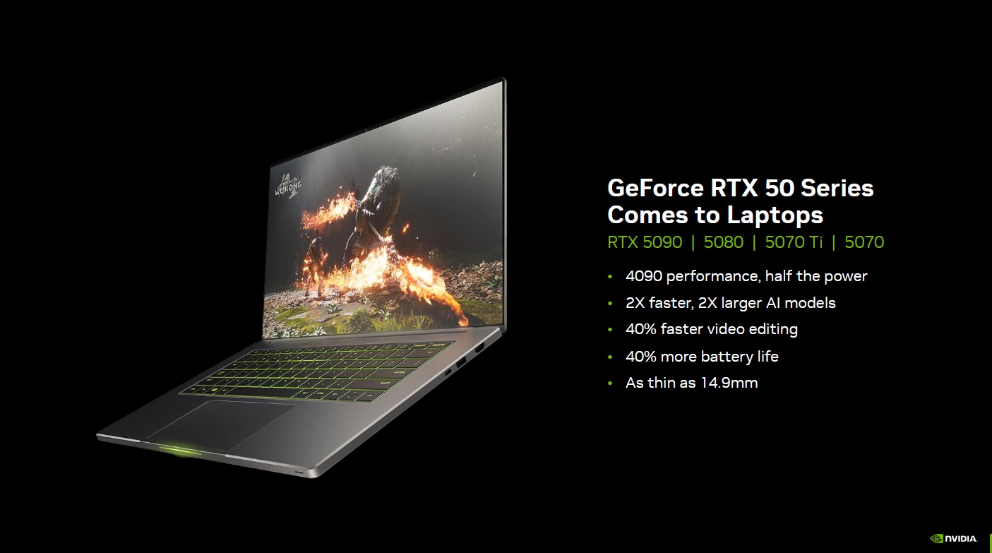 NVIDIA Pamer Jajaran Laptop Bermesin Grafis Seri RTX 50