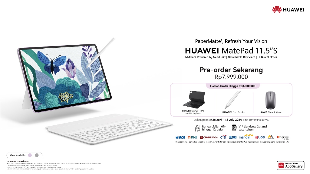 Resmi Diluncurkan! HUAWEI MatePad 11.5 S Siap Jadi Andalan Produktivitas, Kreativitas, dan Hiburan