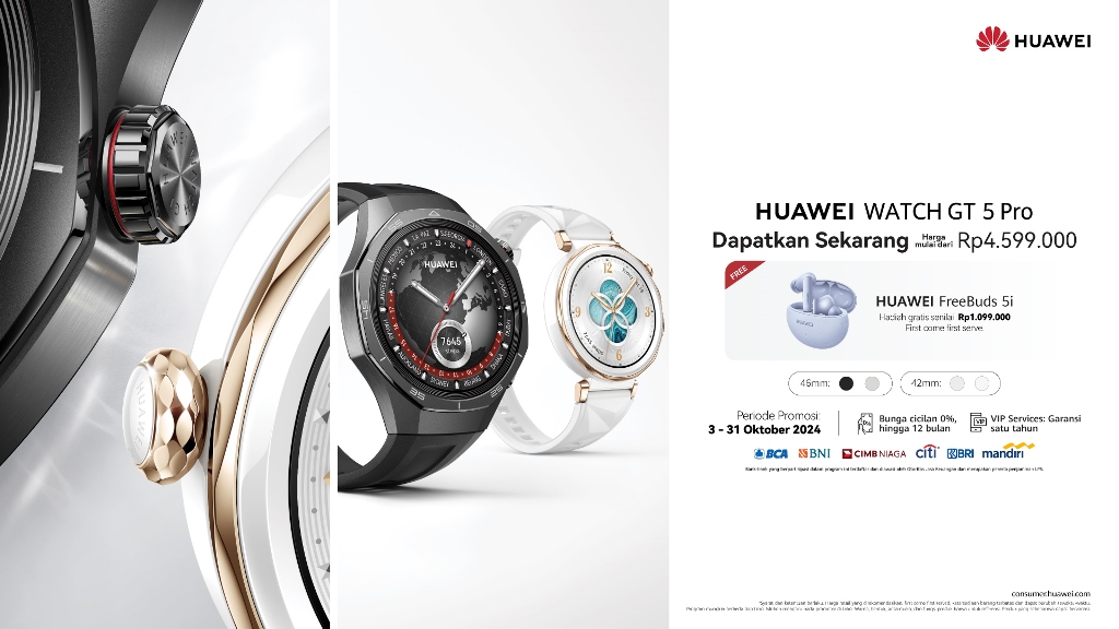 Smartwatch Terbaik 2024! HUAWEI WATCH GT 5 Series, Smartwatch Serba Bisa Berdesain Mewah, Fitur Olahraga & Kesehatan PRO, Bisa Dibeli Mulai Hari Ini