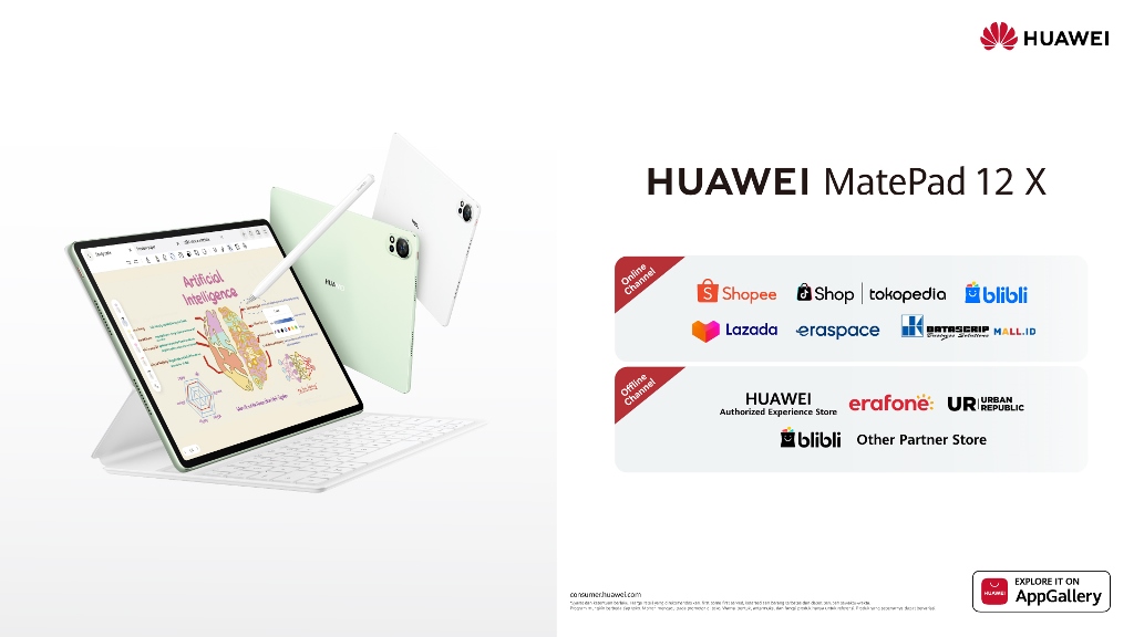 Sudah Bisa <i>Pre-Order</i>, HUAWEI MatePad 12 X Tablet Ideal untuk Profesional Muda dengan Pengalaman Lebih dari Laptop