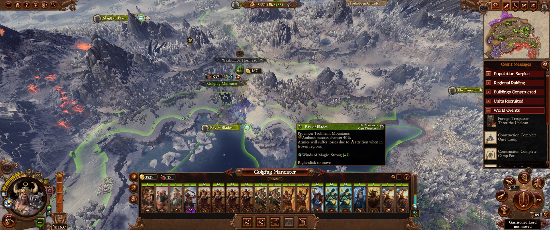 Ogre Perkasa di Total War: Warhammer III - Omens of Destruction