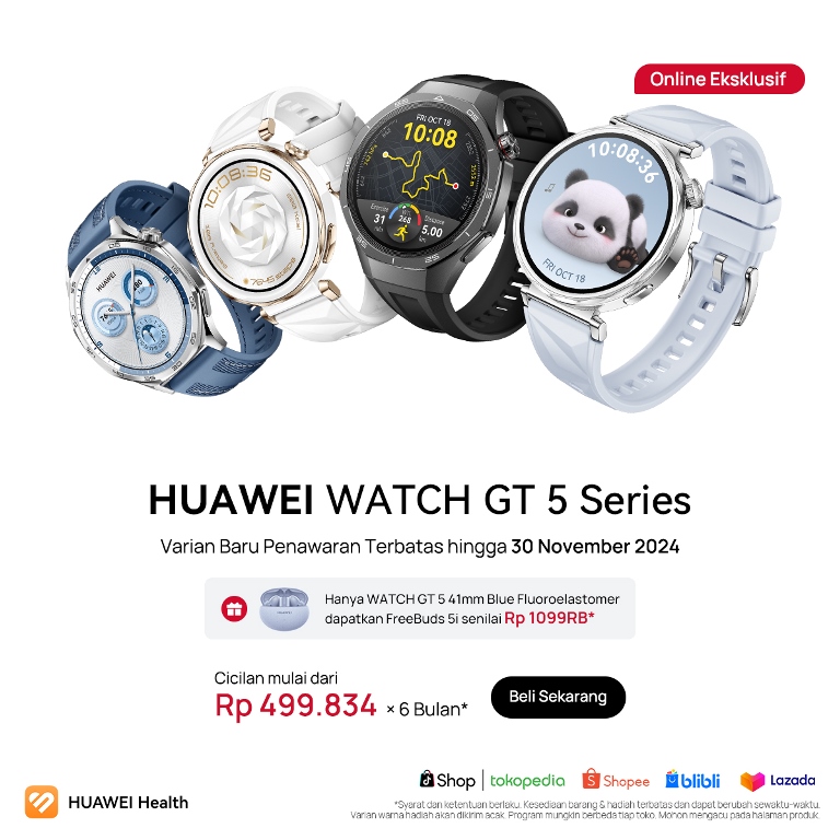Terbukti Andal dalam Mendukung Kesehatan Tubuh & Mental, HUAWEI WATCH GT 5 Series Sukses Terjual Lebih dari 10.000 Unit dalam 8 Hari