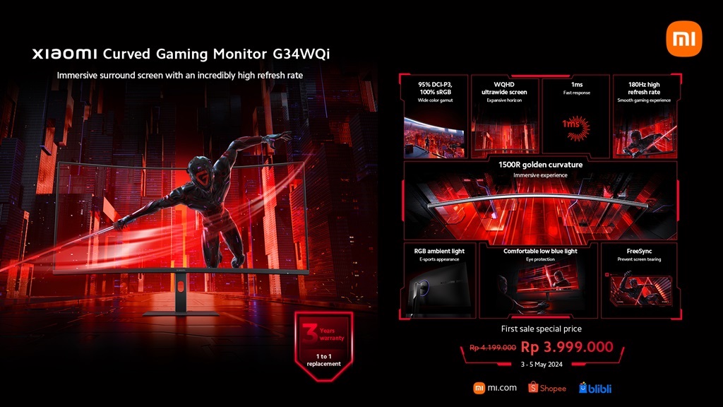 Xiaomi Rilis Monitor Gaming dan Produktivitas Terbaru, Ini Spesifikasi dan Harganya
