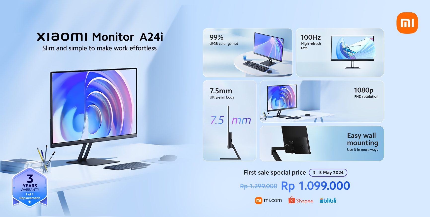 Xiaomi Rilis Monitor Gaming dan Produktivitas Terbaru, Ini Spesifikasi dan Harganya