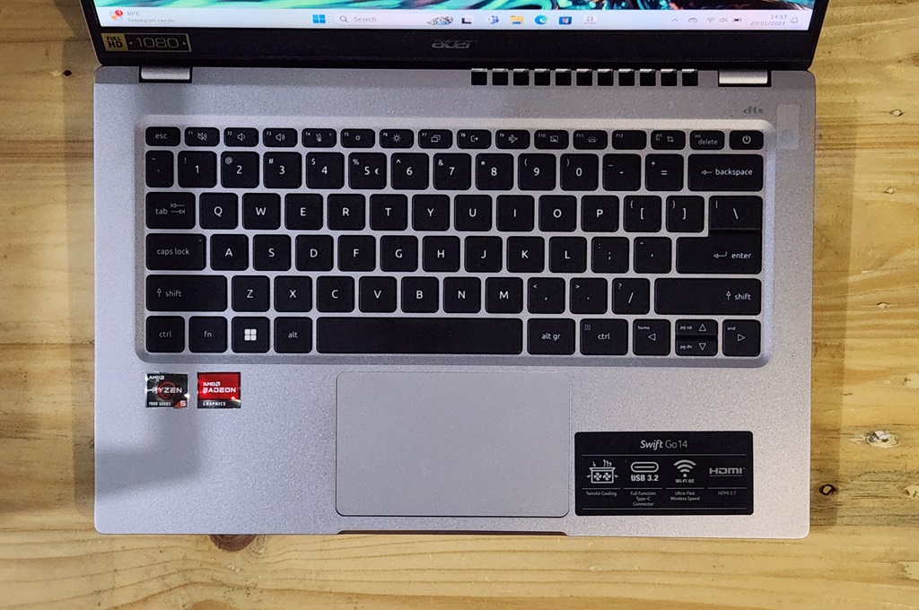 Acer Swift Go 14 AMD, Cukup Andal dan Terjangkau