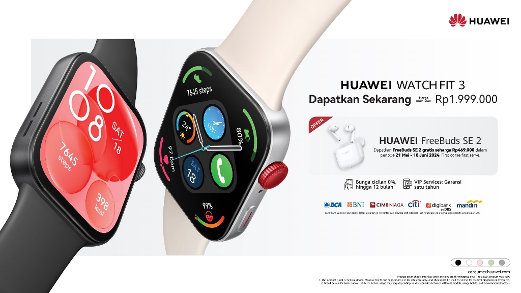 Wow! HUAWEI WATCH FIT 3 Terjual Lebih dari 10 Ribu Unit Hanya dalam 1 Hari