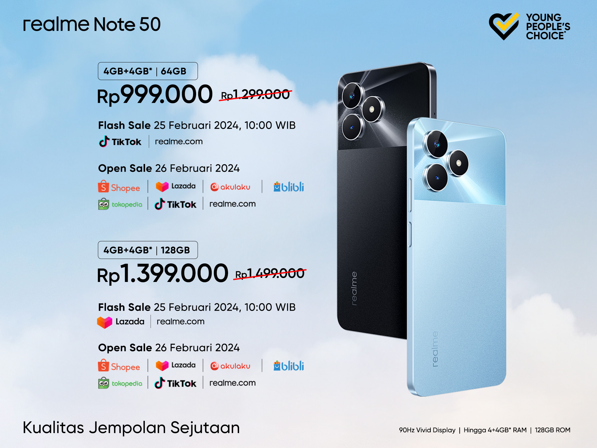 Made In Indonesia, Ini Spesifikasi HP Sejutaan Realme Note 50