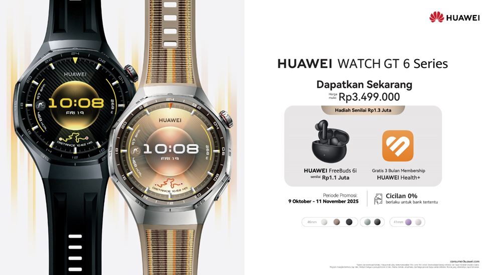 HUAWEI WATCH GT 6 Series, Perpaduan Fashion dan Presisi Teknologi untuk Hidup Aktif, Tahan 21 Hari