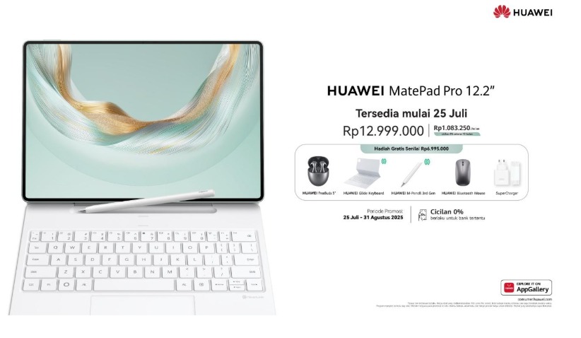 HUAWEI MatePad Pro 12.2 Tersedia Mulai 25 Juli dengan Keyboard Inovatif dan Layar Tandem OLED Terbaik