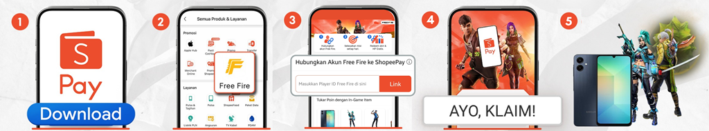 Gampang Banget! Ini Cara Redeem Skin FF di Program FFNS 2025 Fall Bareng ShopeePay