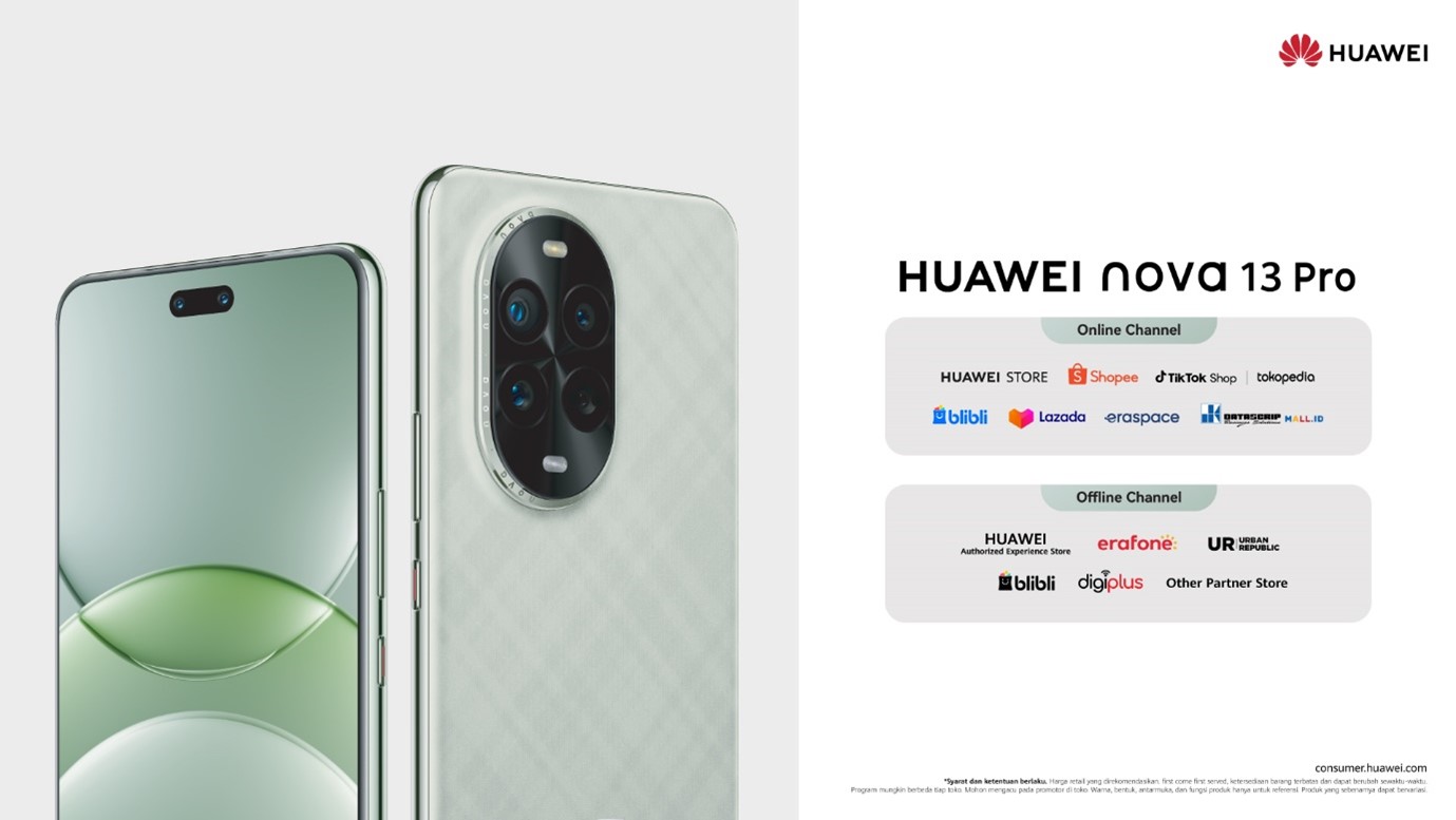 Dapatkan Sekarang HUAWEI nova 13 Pro: Tampil all-out dengan Dual Selfie Camera & Flagship Level Rear Camera, Foto Makin Tajam, Makin Estetik
