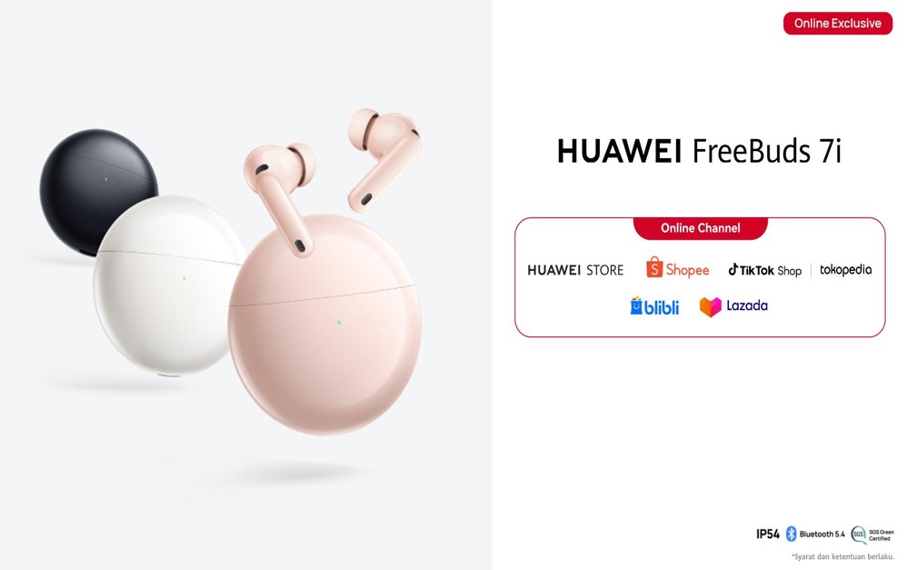 HUAWEI FreeBuds 7i: Noise Cancellation Lebih Kuat, Mic Lebih Jernih, Tetap Tampil Stylish Sepanjang Hari dari Meeting di SCBD Hingga Naik MRT