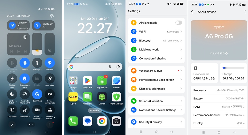 Review Oppo A6 Pro 5G: Harga Rp4 Jutaan 7000 mAh dan Tahan Air Beneran