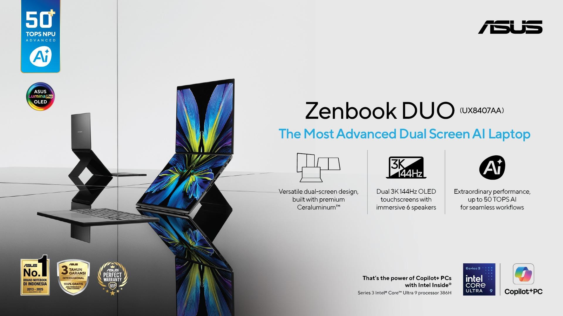 ASUS Zenbook DUO 2026 (UX8407AA): Evolusi Sempurna Laptop Dua Layar untuk Multitasking Kelas Berat