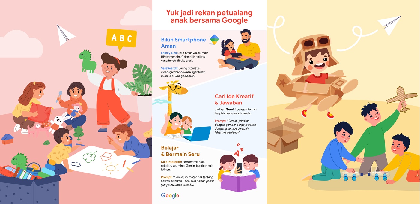 Google Ajak Orang Tua Jadi Rekan Petualang Digital Anak di Era AI