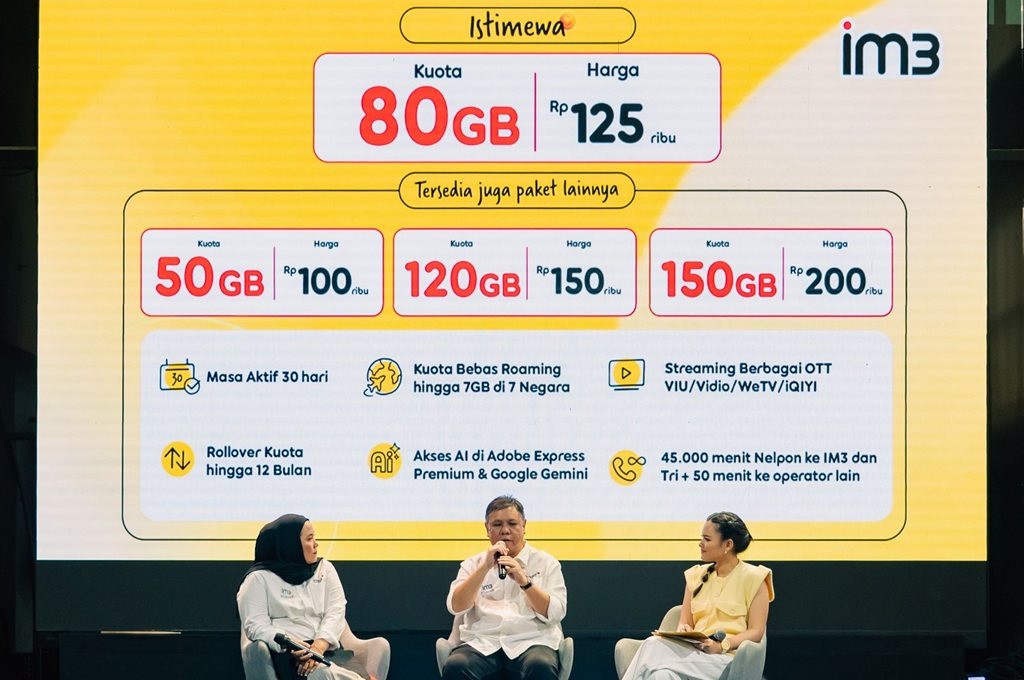 IM3 Hadirkan Paket Prabayar Istimewa, 50GB Rp100 Ribu