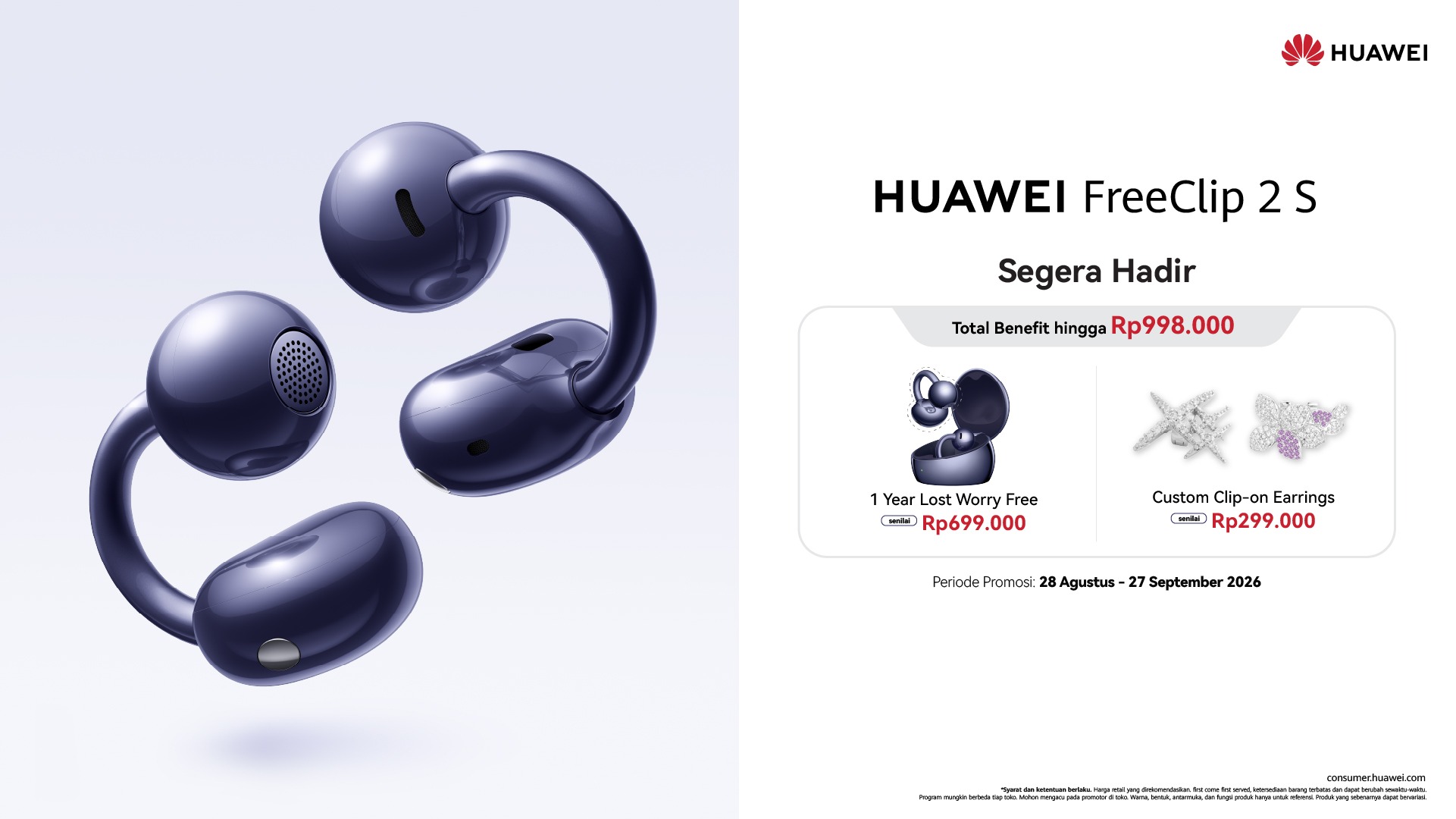 Huawei FreeClip 2 S Hadir dengan Audio Cerdas
