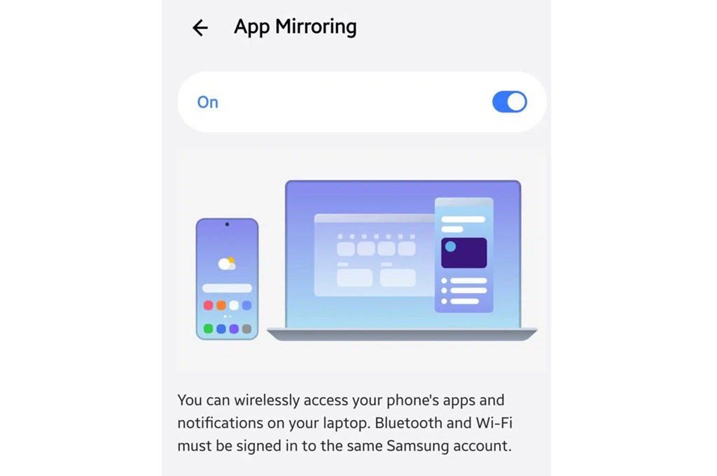 One UI 9.5 Tampilkan Perubahan Desain App Mirroring
