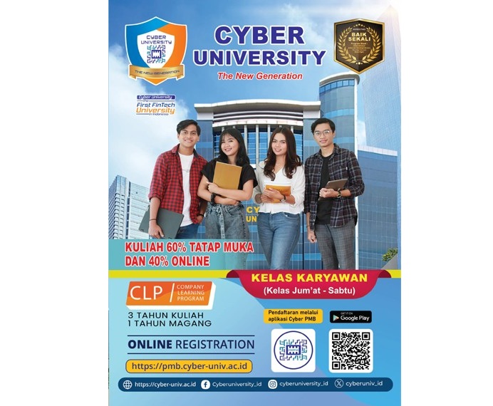Simak Cara Daftar di Cyber University PMB 2026 yang Punya Metode Kuliah <i>Blended Learning</i>