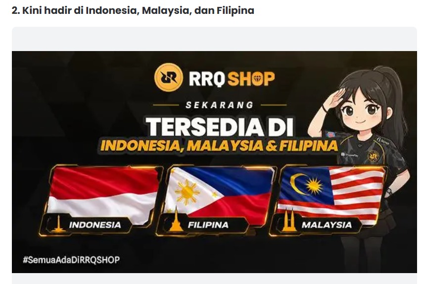 RRQ Topup Bertransformasi Menjadi RRQSHOP, Perluas Layanan untuk Kebutuhan Gaming dan Digital