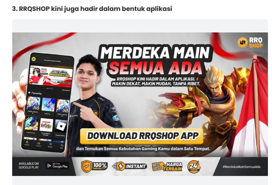 RRQ Topup Bertransformasi Menjadi RRQSHOP, Perluas Layanan untuk Kebutuhan Gaming dan Digital