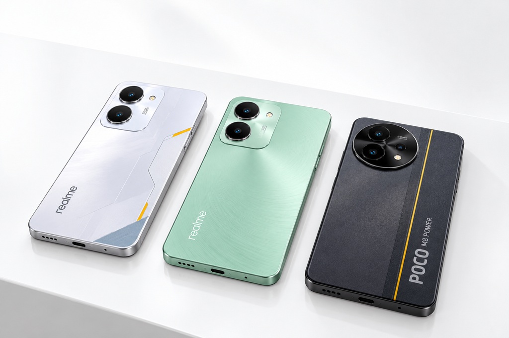 Realme P4X, Realme C100X, POCO M8 Power Minimalist Showcase