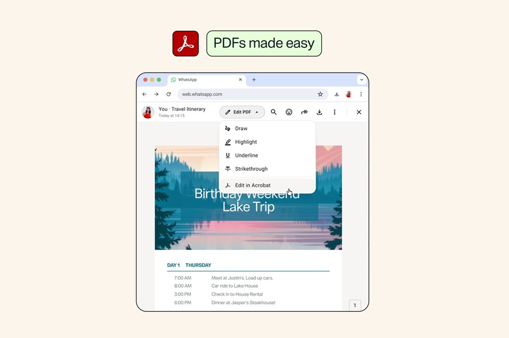 Deretan Fitur Baru WhatsApp, Bisa Edit PDF di Dalam Chat