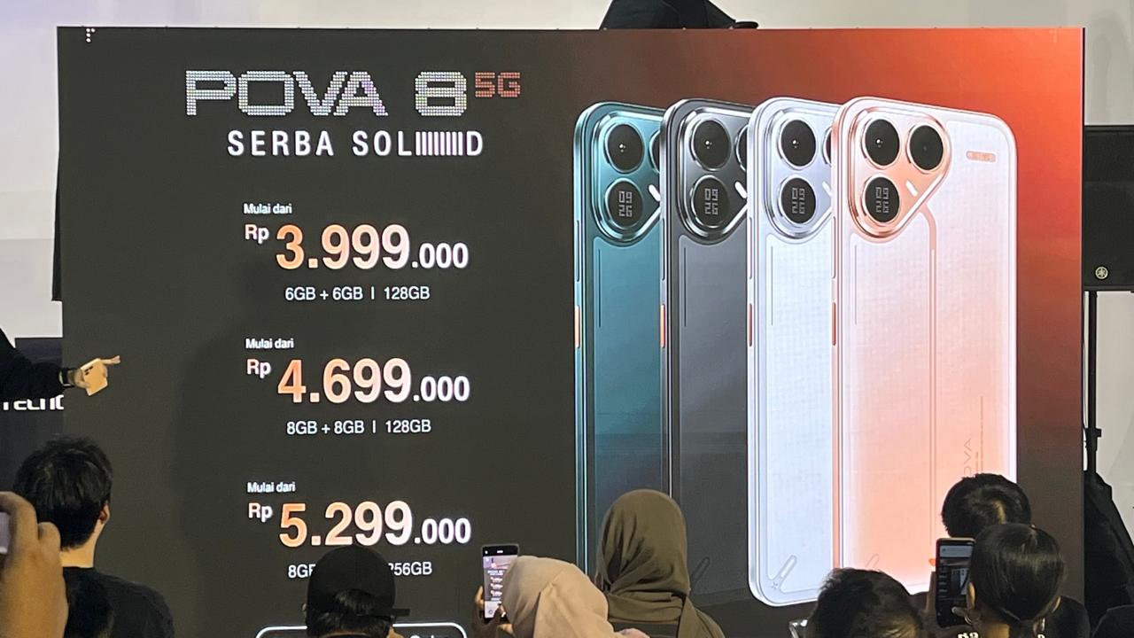 Tecno Pova 8 5G Meluncur di Indonesia, Bawa Alive Matrix Display dan Baterai Jumbo
