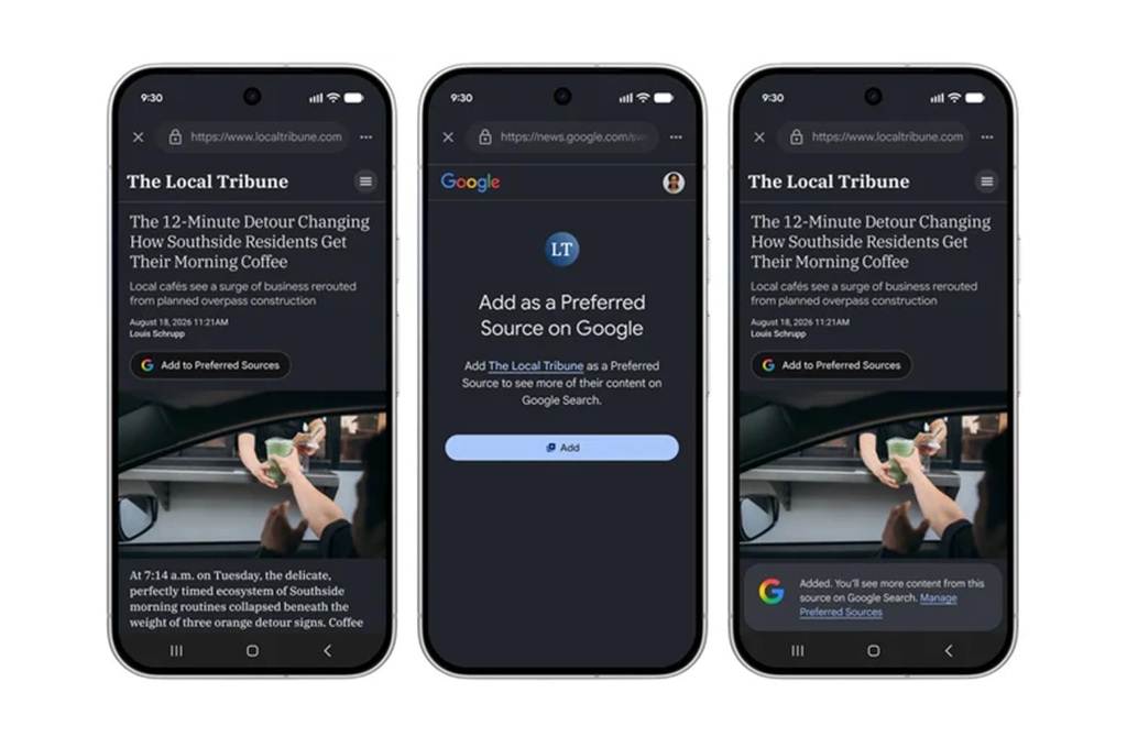 Google Permudah Pilih Sumber Berita Favorit
