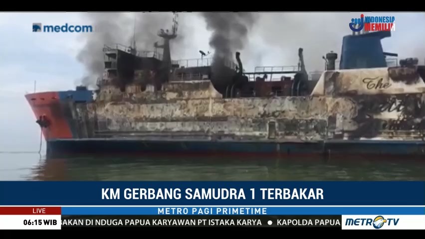 Kebakaran kapal di Bali